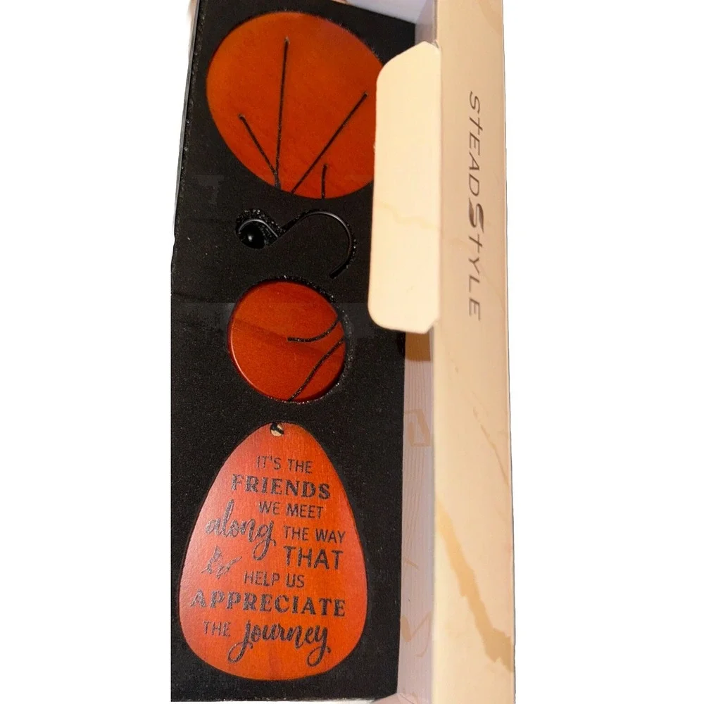 Steadstyle Wind Chimes Friends Butterfly Wood Copper Garden Outdoor Decor Gift
